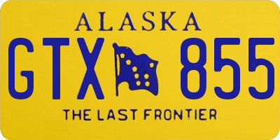 AK license plate GTX855