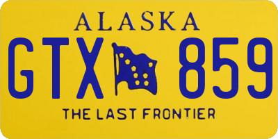 AK license plate GTX859