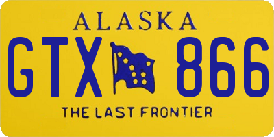 AK license plate GTX866