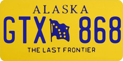 AK license plate GTX868