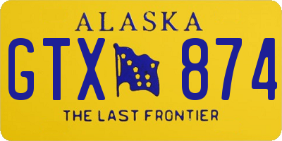 AK license plate GTX874