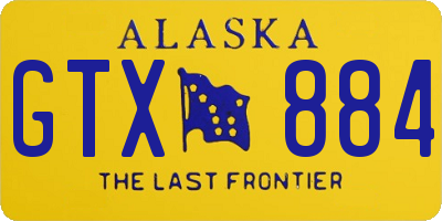 AK license plate GTX884