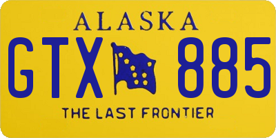 AK license plate GTX885