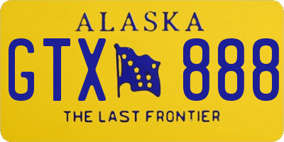 AK license plate GTX888