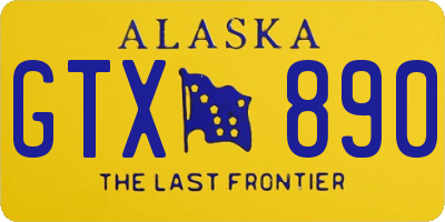 AK license plate GTX890