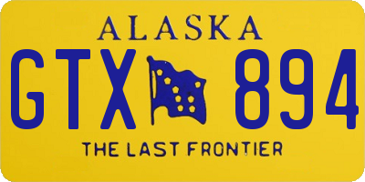AK license plate GTX894