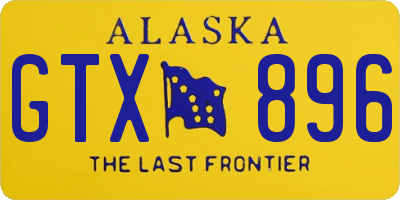 AK license plate GTX896