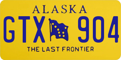 AK license plate GTX904