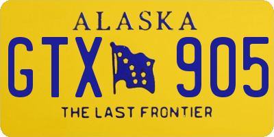 AK license plate GTX905