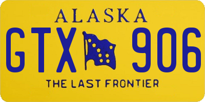 AK license plate GTX906