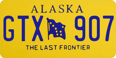 AK license plate GTX907