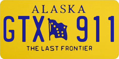 AK license plate GTX911