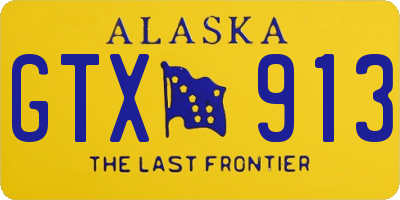 AK license plate GTX913