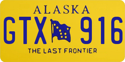AK license plate GTX916
