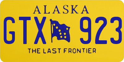 AK license plate GTX923