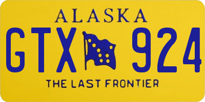 AK license plate GTX924