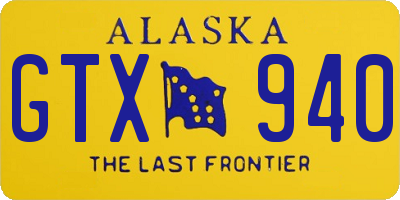 AK license plate GTX940