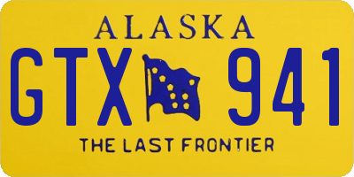 AK license plate GTX941