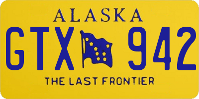 AK license plate GTX942