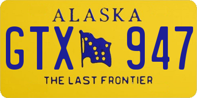 AK license plate GTX947
