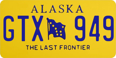 AK license plate GTX949
