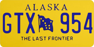 AK license plate GTX954