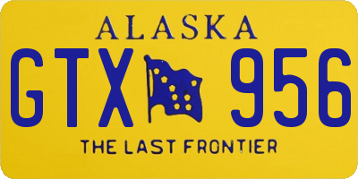 AK license plate GTX956