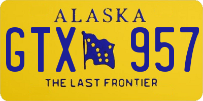 AK license plate GTX957