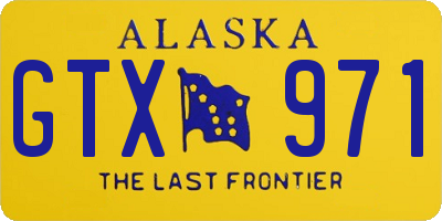 AK license plate GTX971