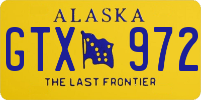 AK license plate GTX972