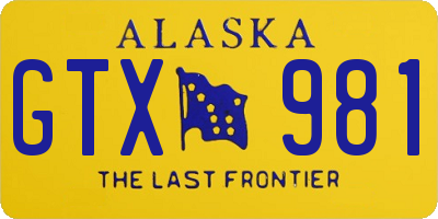 AK license plate GTX981