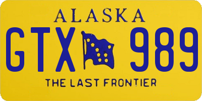 AK license plate GTX989