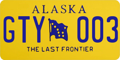 AK license plate GTY003