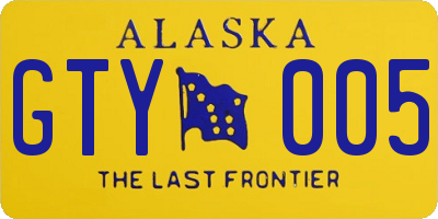 AK license plate GTY005