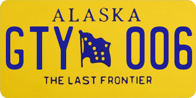 AK license plate GTY006