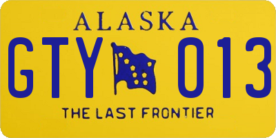 AK license plate GTY013