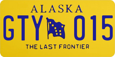 AK license plate GTY015