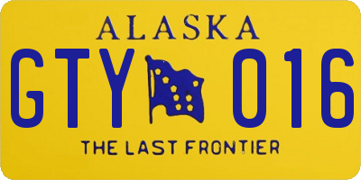 AK license plate GTY016
