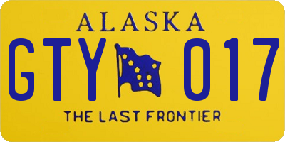 AK license plate GTY017