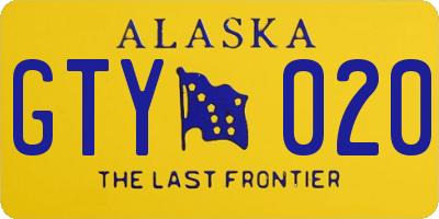 AK license plate GTY020