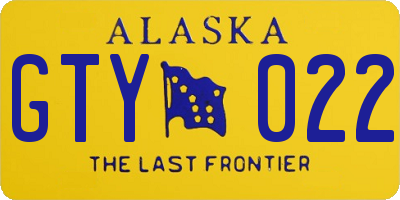 AK license plate GTY022