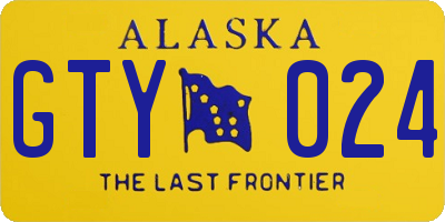 AK license plate GTY024