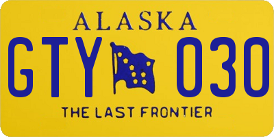 AK license plate GTY030
