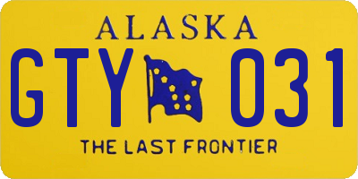 AK license plate GTY031