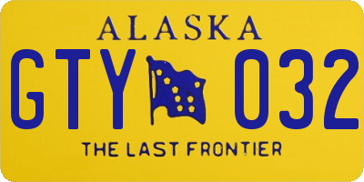 AK license plate GTY032