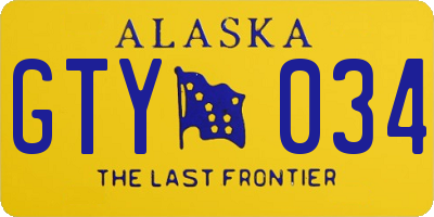 AK license plate GTY034