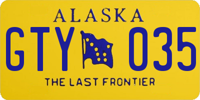 AK license plate GTY035