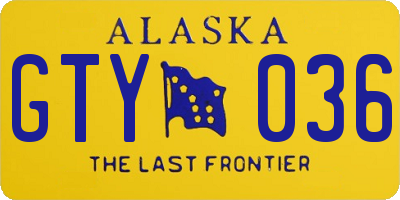 AK license plate GTY036