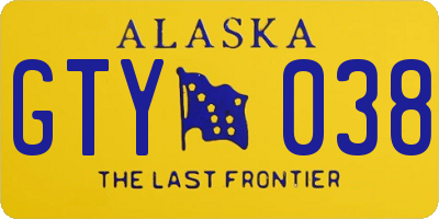 AK license plate GTY038