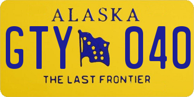 AK license plate GTY040